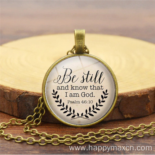 God Quote Bible Verse Necklace